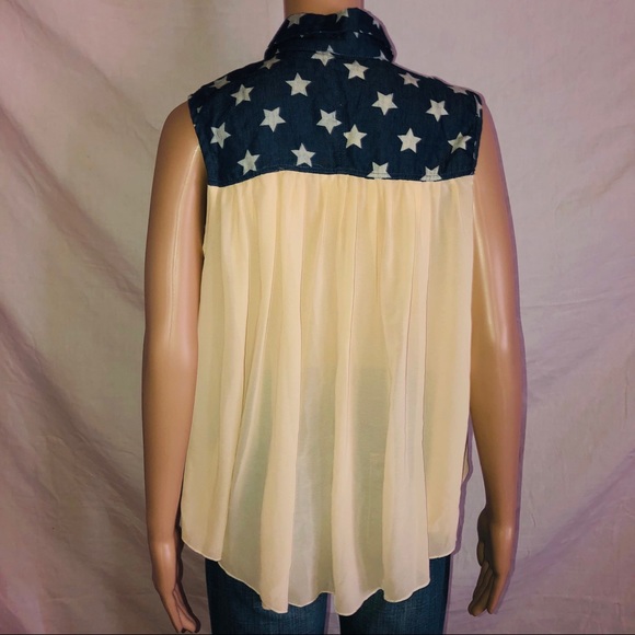 36 Point 5 sleeveless chiffon blouse - Picture 5 of 7